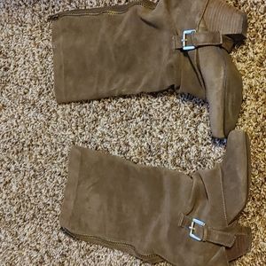 Naughty Monkey slouch suede buckle boots